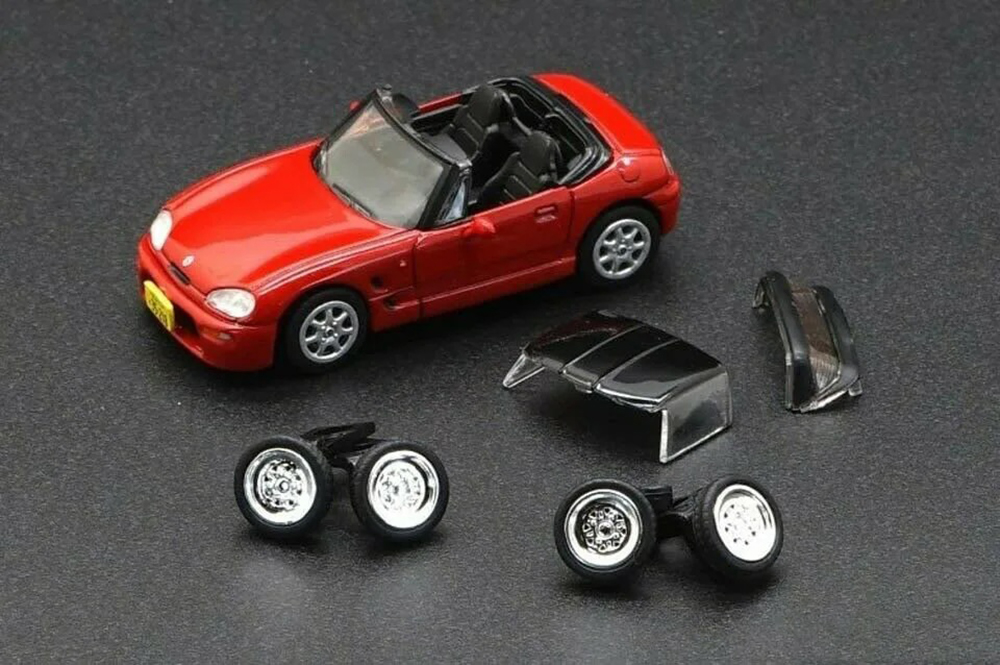 SUZUKI CAPPUCCINO 1991 КРАСНЫЙ (ДЛИНА МОДЕЛИ 6-10 СМ)