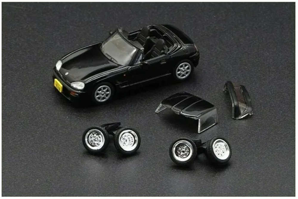 SUZUKI CAPPUCCINO 1991 ЧЕРНЫЙ (ДЛИНА МОДЕЛИ 6-10 СМ)