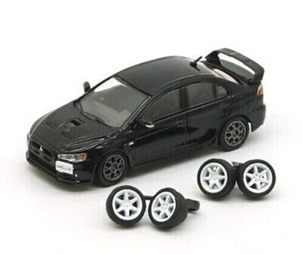 MITSUBISHI LANCER EVO X 2007 (ЛЕВОРУЛЬНЫЙ) ЧЕРНЫЙ (ДЛИНА МОДЕЛИ 6-10 СМ)