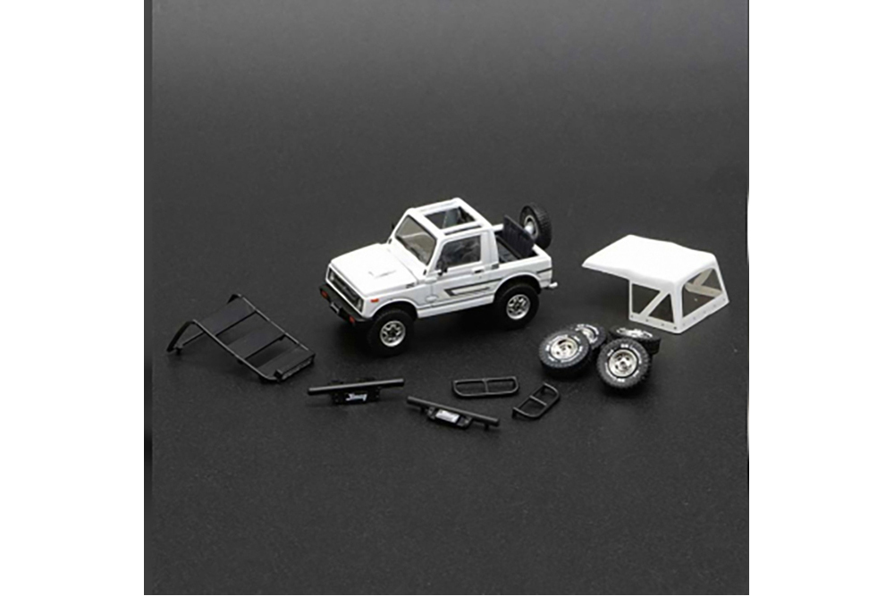 SUZUKI JIMNY SJ11 RIGHT HAND DRIVE JAPAN VERSION, WHITE (ДЛИНА МОДЕЛИ 6-10 СМ)