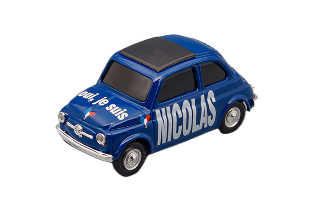 FIAT 500 NICOLAS - OUI, JE SUIS, BLUE