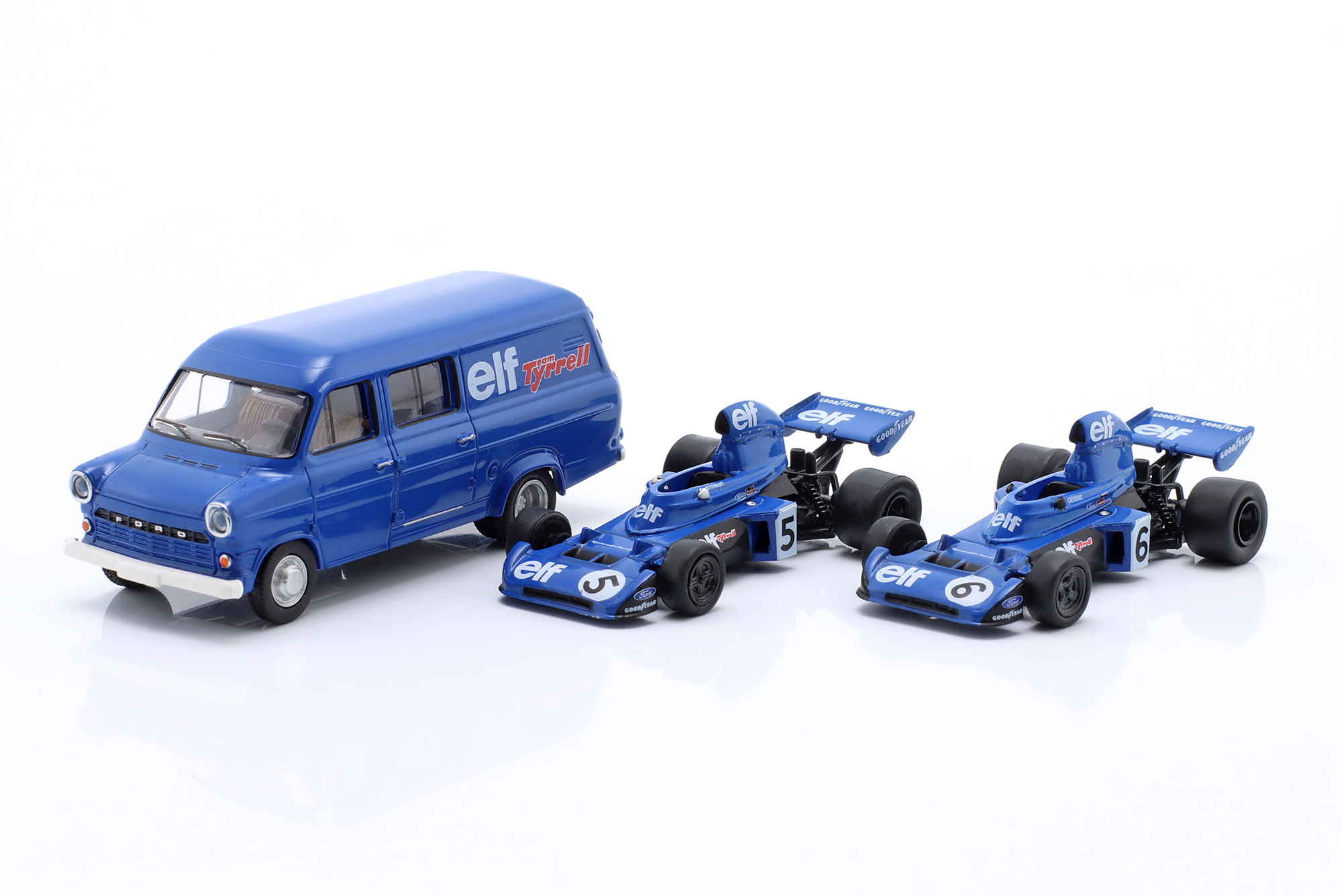 3-CAR SET TYRRELL: WINNER GERMAN GP FORMULA 1 WORLD CHAMPION 1973 / НАБОР ИЗ 3 МОДЕЛЕЙ ТИРРЕЛЛ ПОБЕДИТЕЛЬ ГРАН-ПРИ ГЕРМАНИИ ФОРМУЛА-1 ЧЕМПИОН МИРА