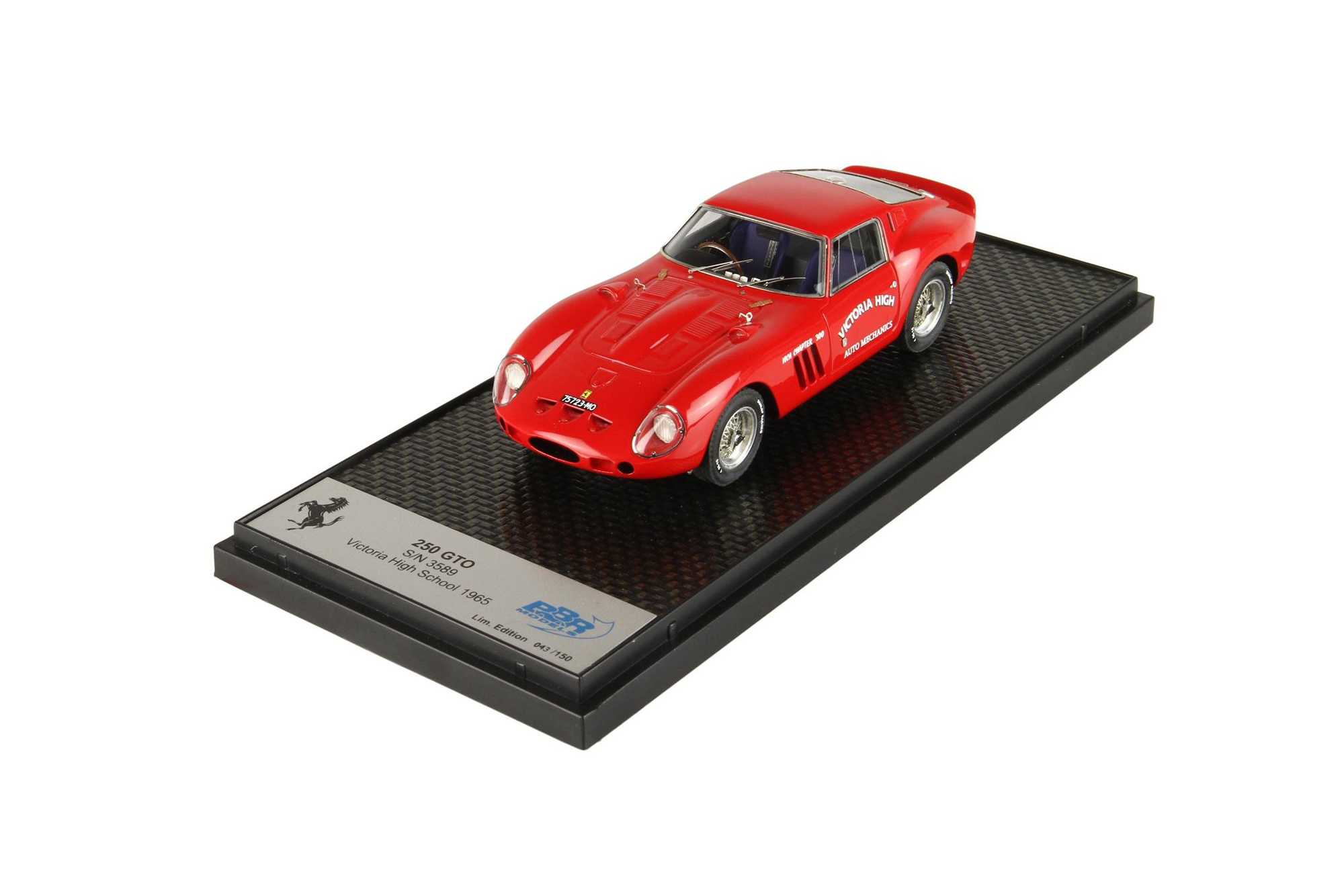 FERRARI 250 GTO S/N 3589 VICTORIA HIGH SCHOOL 1965 / ФЕРРАРИ 250 ГТО С № 3589 ВИКТОРИА ХИГХ СКХООЛ 1965 1:43