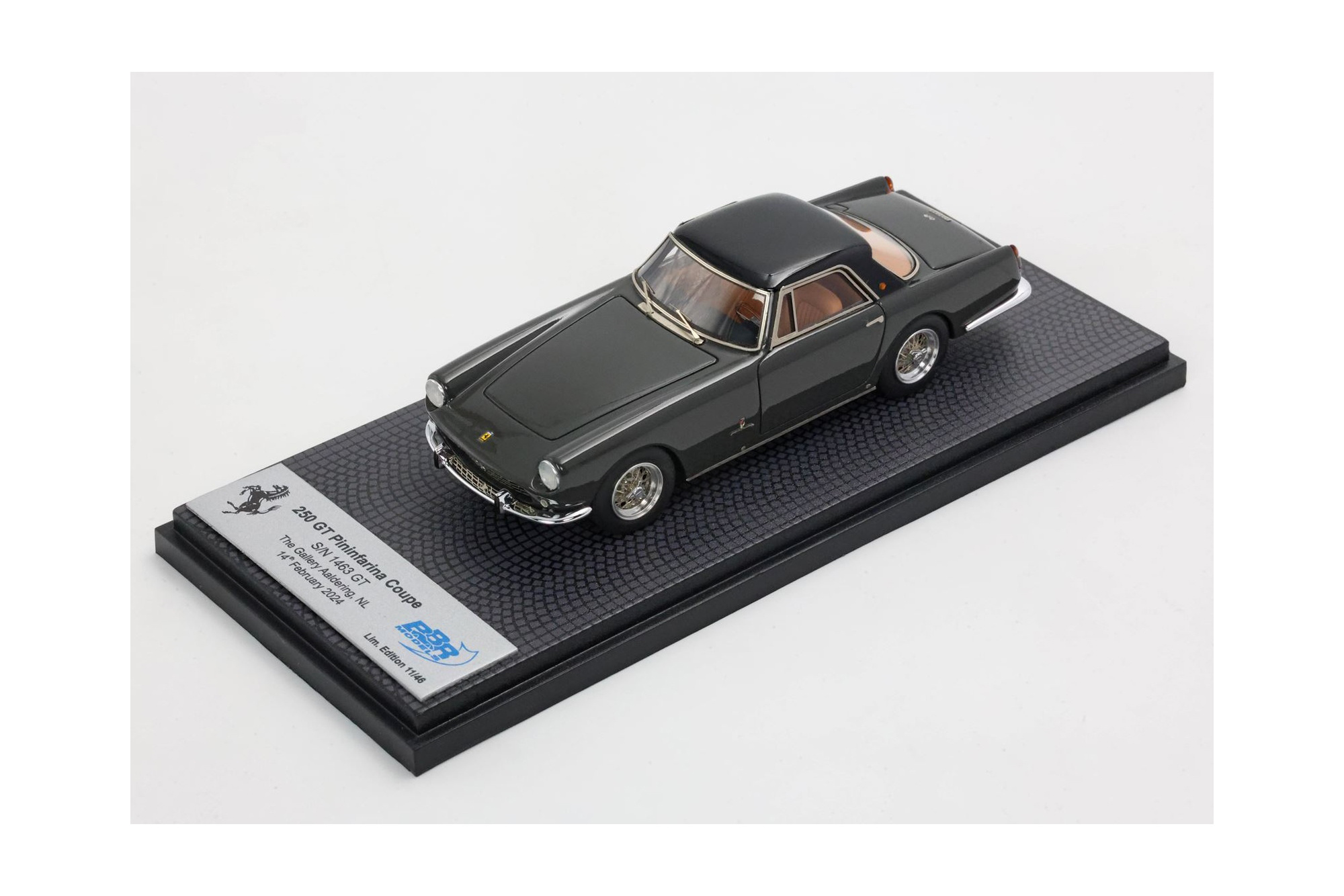 FERRARI 250 GT PININFARINA COUPE S/N 1463 GT DARK GREY AND BLACK ROOF / ФЕРРАРИ 250 ГТ ПИНИНФАРИНА КУПЕ С № 1463 ГТ ДАРК 1:43 СЕРЫЙ