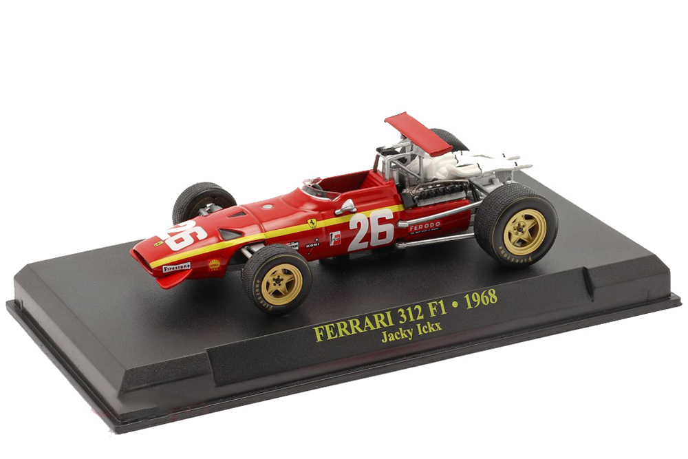 FERRARI 312 #26 JACKY ICKX WINNER FRANCE GP 1968 / ФЕРРАРИ 312 КРАСНЫЙ