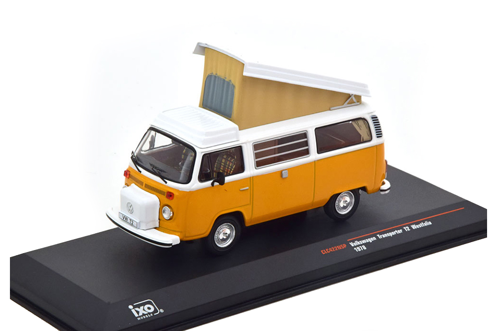 VW VOLKSWAGEN T2 WESTFALIA КЭМПЕР С ПОДЪЕМНОЙ КРЫШЕЙ 1978 DARK YELLOW/WHITE / ФОЛЬКСВАГЕН Т2 ВЕСТФАЛИЯ