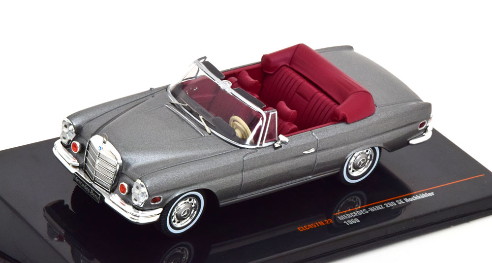 MERCEDES 280 SE W111 CONVERTIBLE 1969 GREY METALLIC