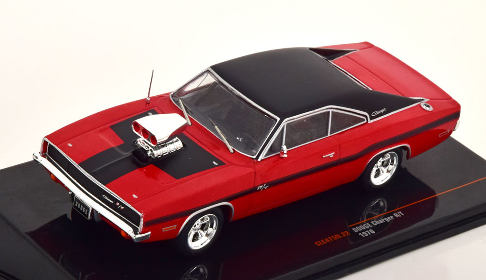 DODGE CHARGER R/T 1970 RED FLATBLACK