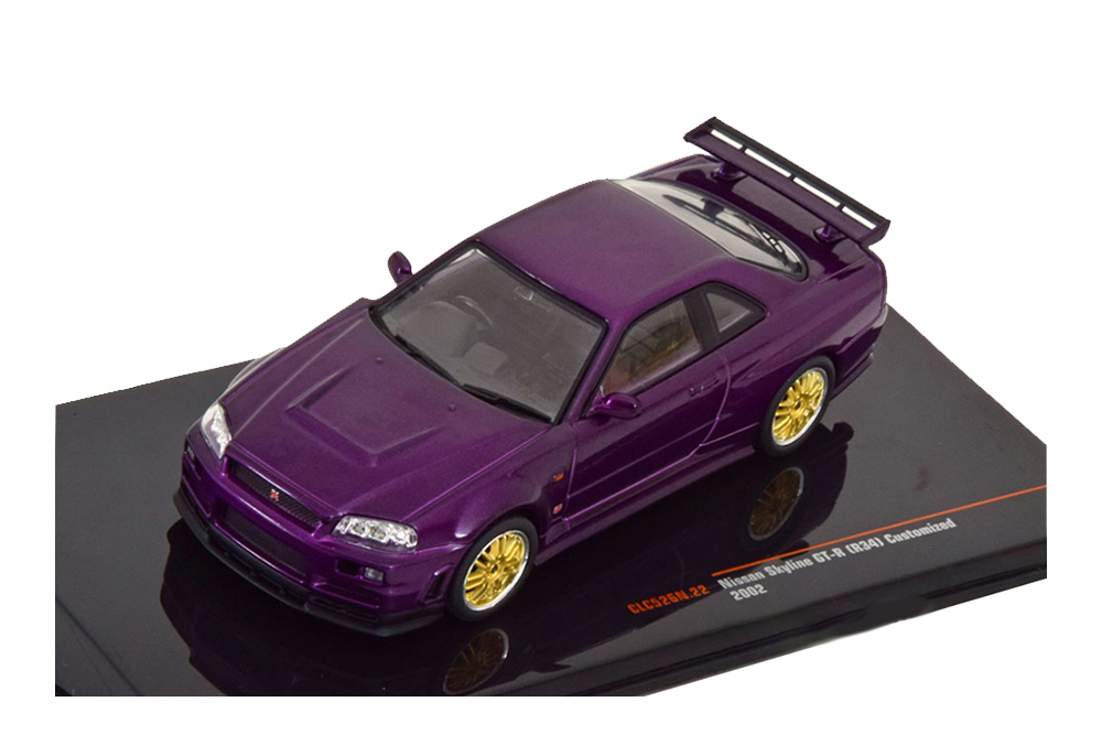 NISSAN SKYLINE GT-R (R34) CUSTOMIZED 2002 PURPLE- METALLIC