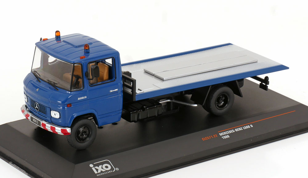 MERCEDES L608 D WRECKER SERVICE 1980 BLUE SILVER