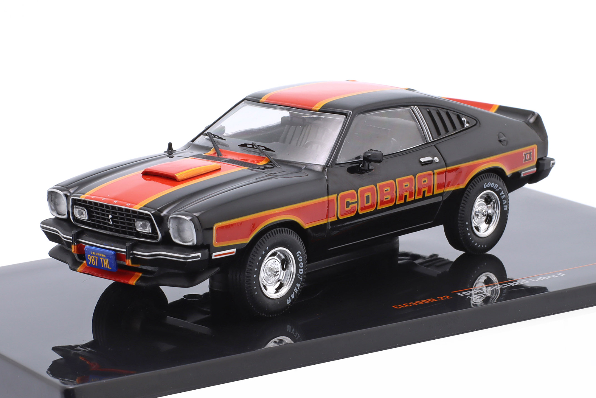 FORD MUSTANG II COBRA YEAR 1977 BLACK / DECOR / ФОРД МУСТАНГ 2 КОБРА ЧЕРНЫЙ