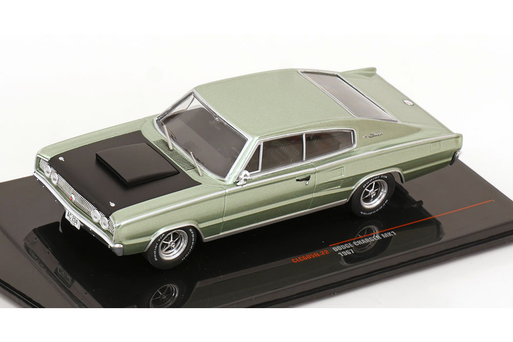 DODGE CHARGER MK1 1967 LIGHT GREEN METALLIC MATT-BLACK