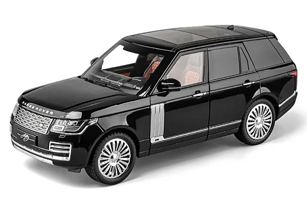 LAND ROVER RANGE ROVER SV AUTOBIOGRAPHY VOGUE 2020 BLACK / РЭНЖ РОВЕР ЧЕРНЫЙ (ДЛИНА 28 СМ) СВЕТЯТСЯ ФАРЫ + ЗВУК (БЕЗ УПАКОВКИ - ТОЛЬКО МОДЕЛЬ)