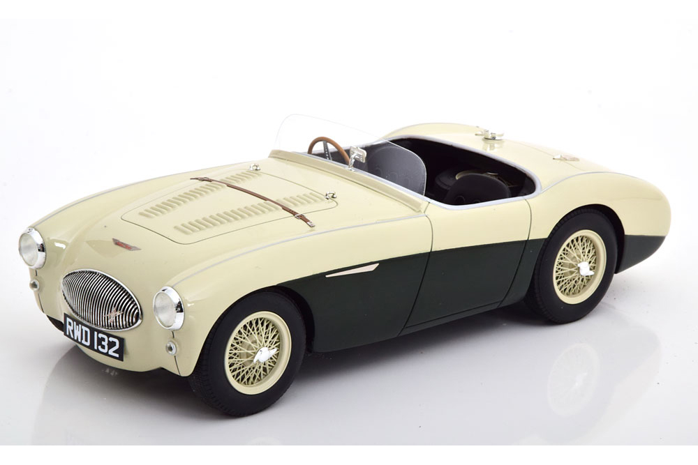 AUSTIN HEALEY 100S 1955 CREME DARK GREEN