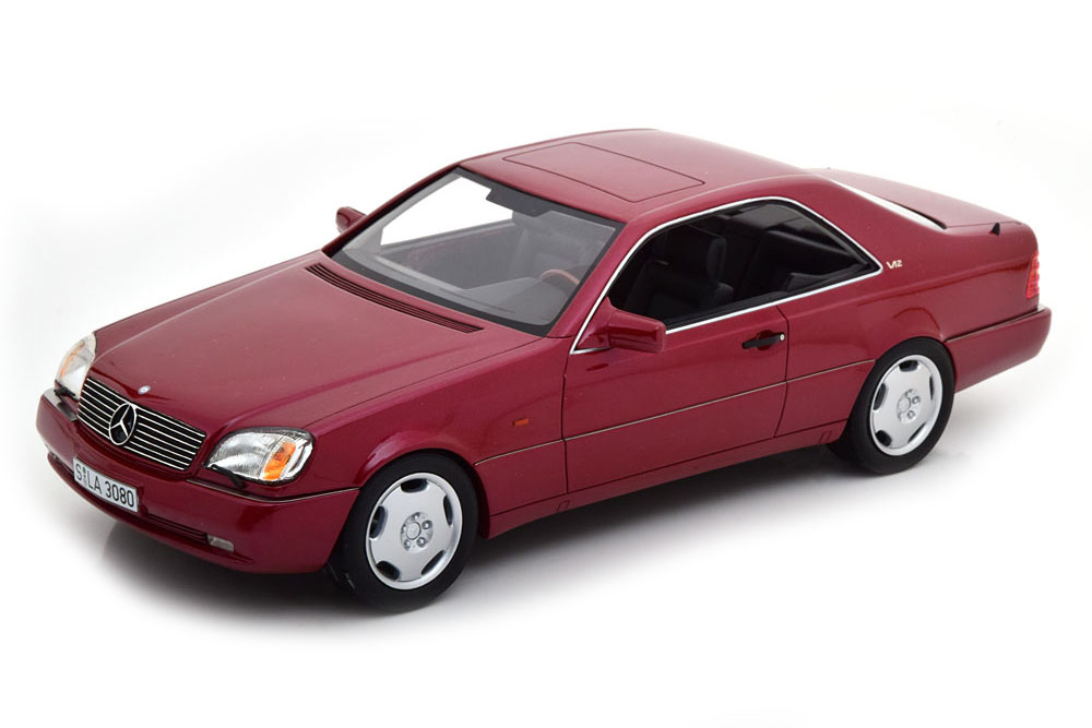 MERCEDES C140 600 SEC 1992 RED METALLIC