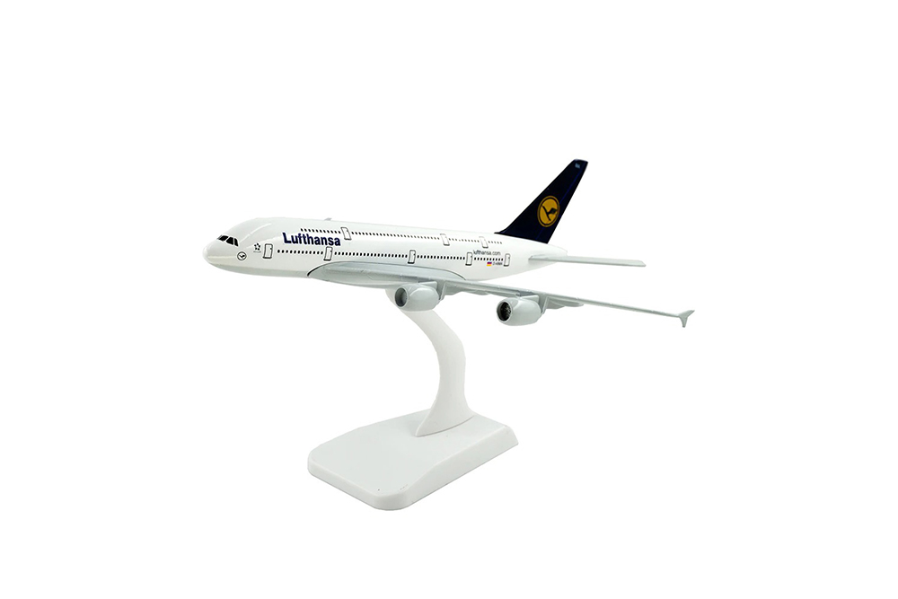 AIRBUS A380 LUFTHANSA (19 CM LONG) | МОДЕЛЬ САМОЛЕТА AIRBUS АЭРОБУС A380 АВИАКОМПАНИЯ ЛЮФТГАНЗА ДЛИНА МОДЕЛИ 19 СМ
