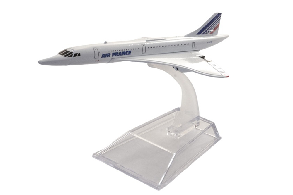 CONCORDE AIR FRANCE / МОДЕЛЬ САМОЛЕТА КОНКОРД ЭЙР ФРАНС (ДЛИНА 16 СМ НА ПОДСТАВКЕ)