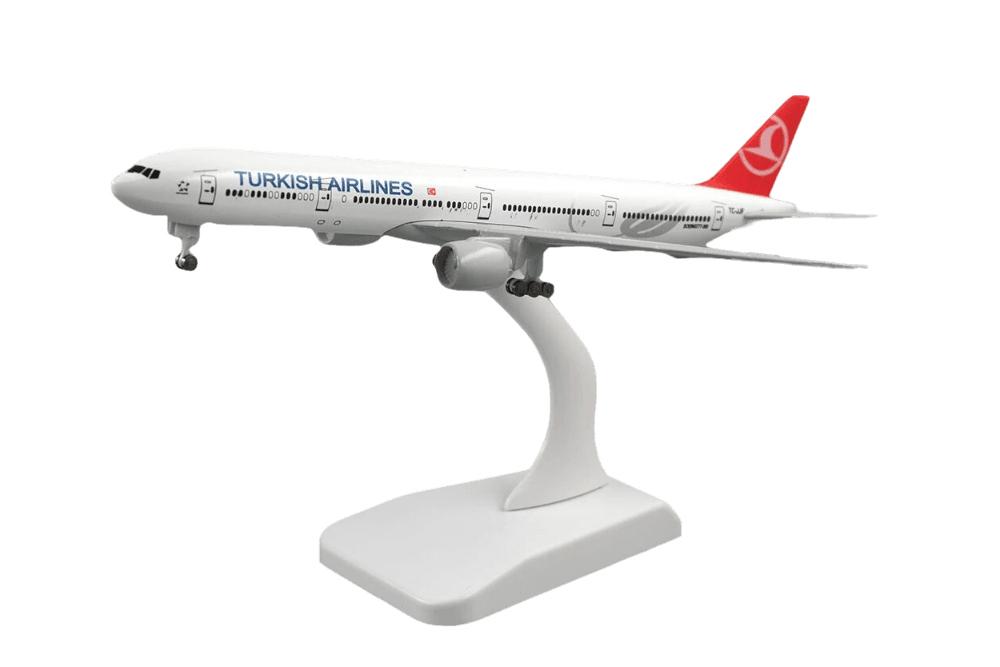 BOEING 777 TURKISH AIRLINES / МОДЕЛЬ САМОЛЕТА БОИНГ ТУРКИШ ЭРЛАЙНС (ДЛИНА 20 СМ)
