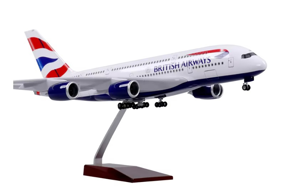 AIRBUS A380 BRITISH AIRWAYS / ЭЙРБАС А380 БРИТИШ ЭЙРВЭЙС (С ПОДСВЕТКОЙ САЛОНА/ДЛИНА 47 СМ)