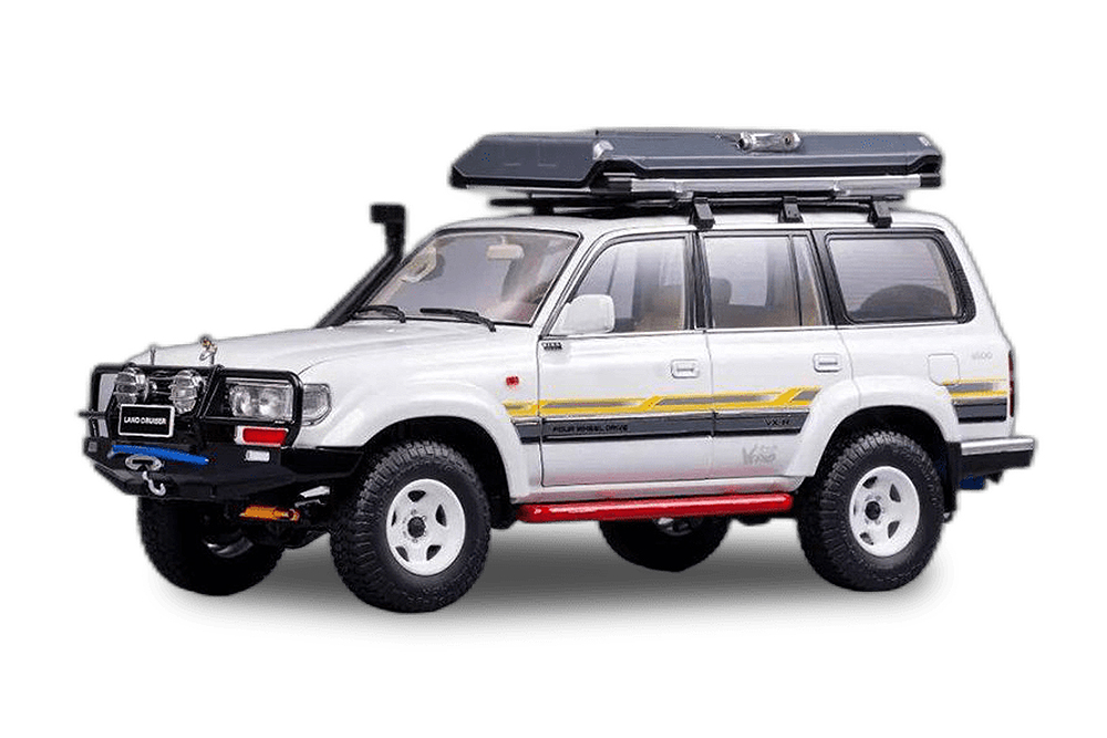 TOYOTA LAND CRUISER 80 ADVENTURE (1990-1997) WHITE / ТОЙОТА ЛЭНДКРУЗЕР 80 (С ЛЕСТНИЦЕЙ И БАГАЖНИКОМ) БЕЛЫЙ