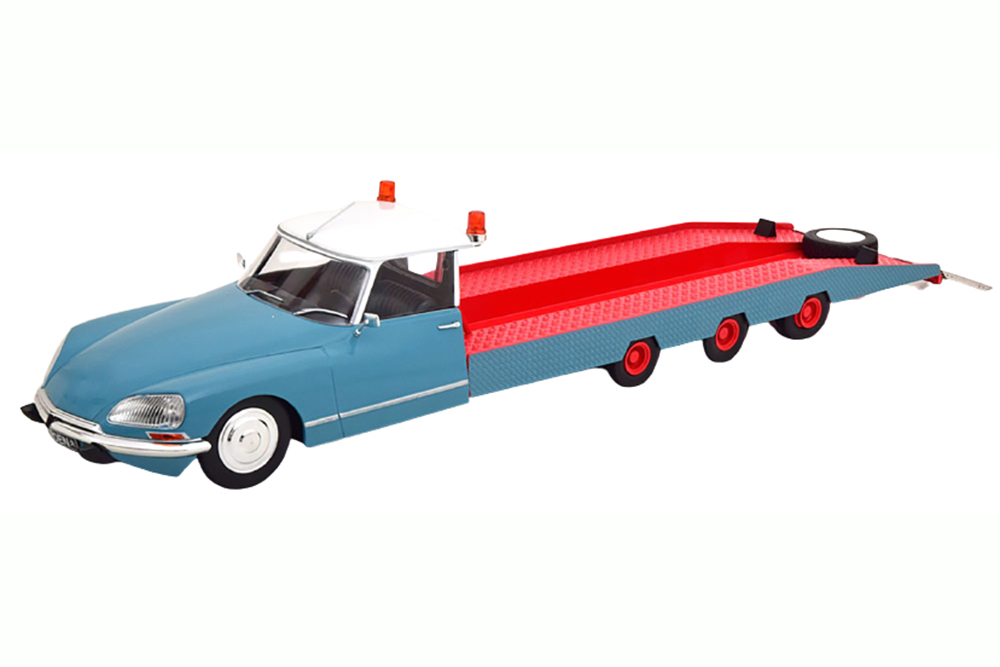 CITROEN DS TISSIER CAR TRANSPORTER 1970 BLUE RED MODELCAR CITROEN DS 19 NOT INCLUDED