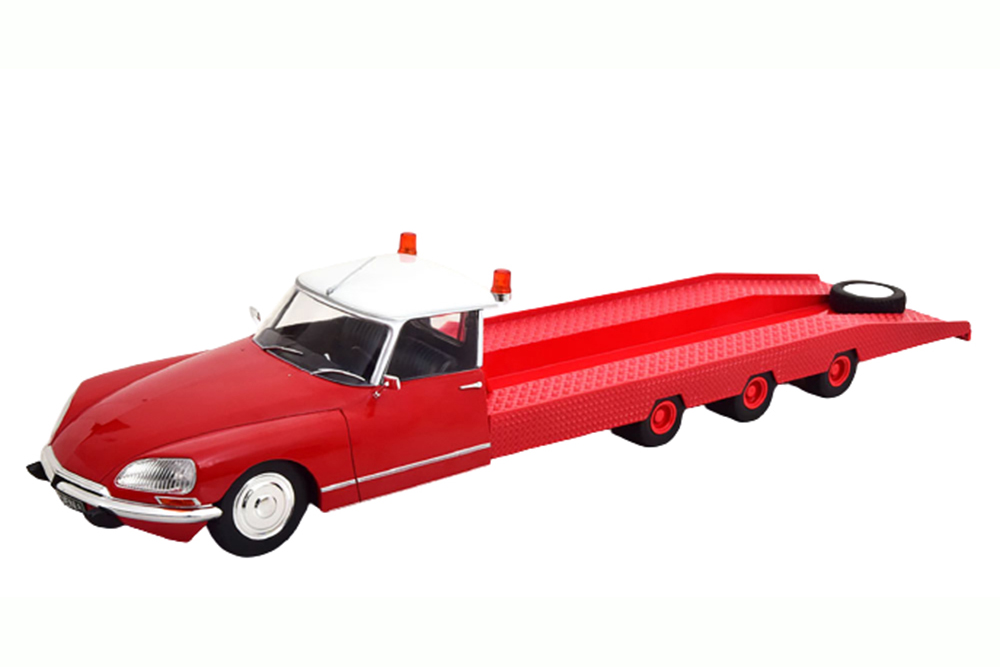 CITROEN DS TISSIER CAR TRANSPORTER 1970 RED WHITE MODELCAR CITROEN DS 19 NOT INCLUDED