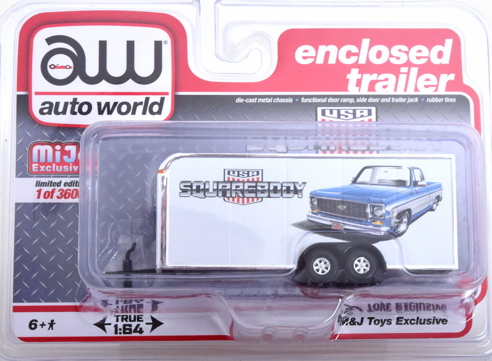 SONSTIGES TRAILER SQUAREBODY USA WHITE SILVER (ДЛИНА МОДЕЛИ 6-10 СМ)