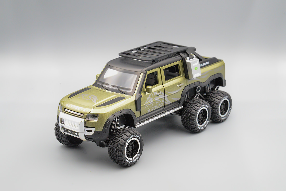 LAND ROVER DEFENDER NEW 6X6 22 CМ, ЗЕЛЁНЫЙ МЕТАЛЛИК