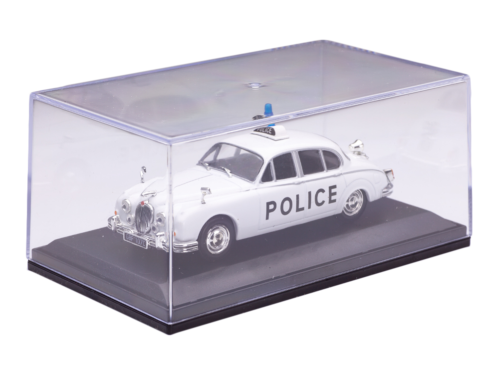 JAGUAR MK II 1959 UK POLICE ПОЛИЦИЯ ВЕЛИКОБРИТАНИИ БЕЛЫЙ (В ПРОЗРАЧНОМ ПЛАСТИКОВОМ БОКСЕ)