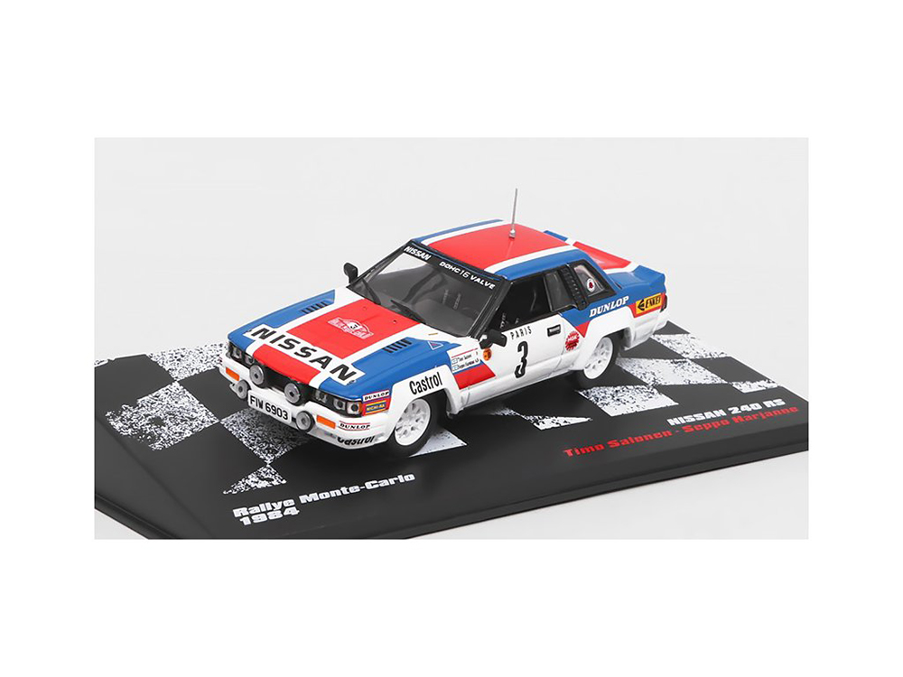 NISSAN 240 RS #3 RALLYE MONTE-CARLO 1984 - RALLYE AUTOMOBILY ČASOPIS S MODELEM #47