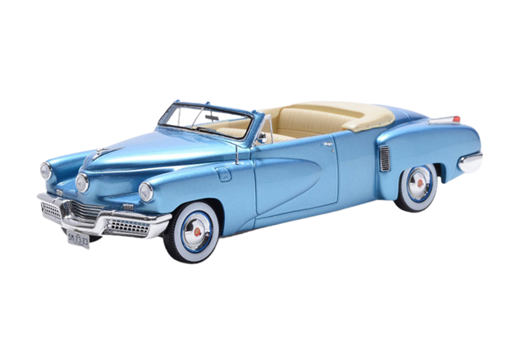 TUCKER TORPEDO CONVERTIBLE TOP DOWN 1948 BLUE