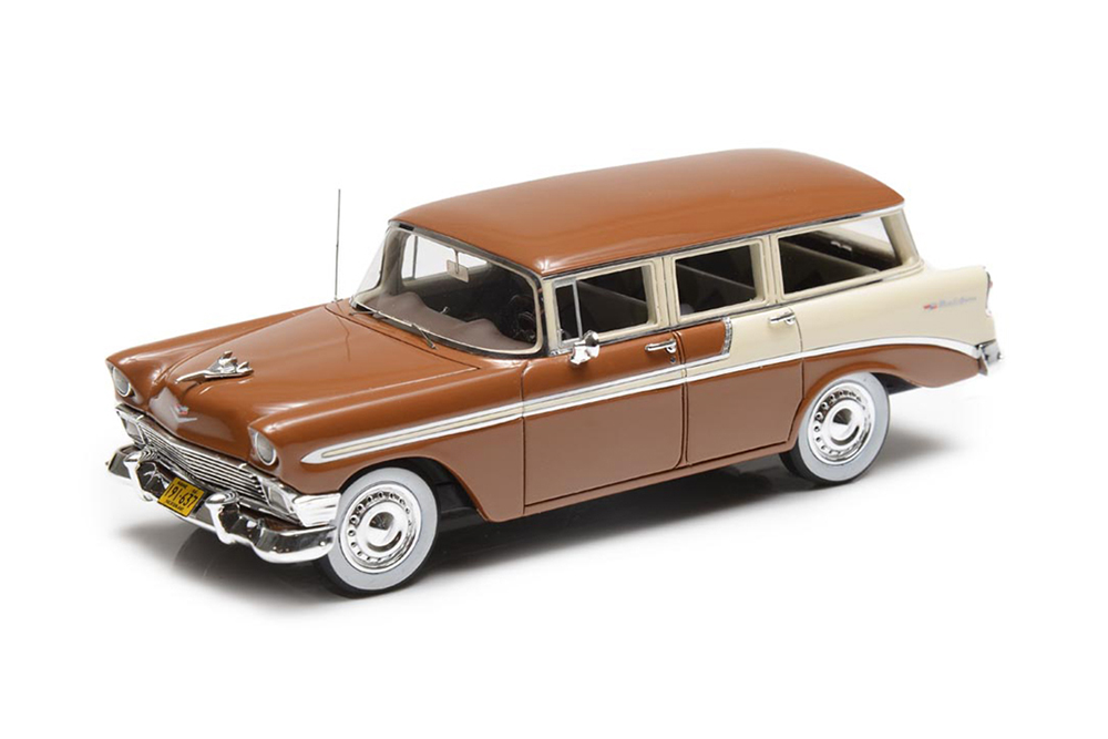 CHEVROLET BEL AIR BEAUVILLE WAGON 1956 BROWN/CREAM