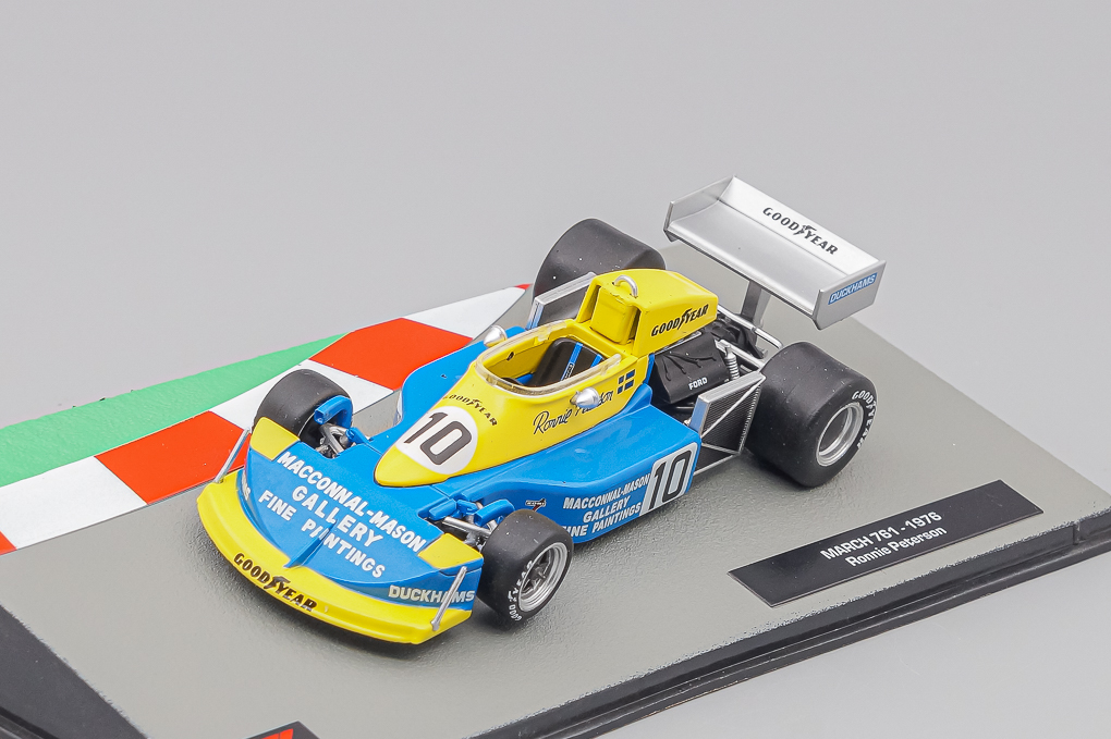 MARCH F1 761 N10 SEASON 1976 RONNIE PETERSON, BLUE / YELLOW