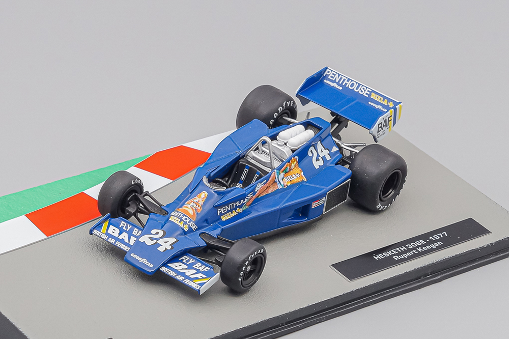 HESKETH F1 FORD 308E N 24 SEASON 1977 RUPERT KEEGAN, BLUE