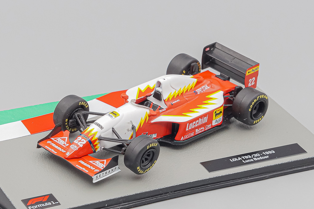 LOLA F1 T93/30 N 22 SEASON 1993 LUCA BADOER, RED / WHITE