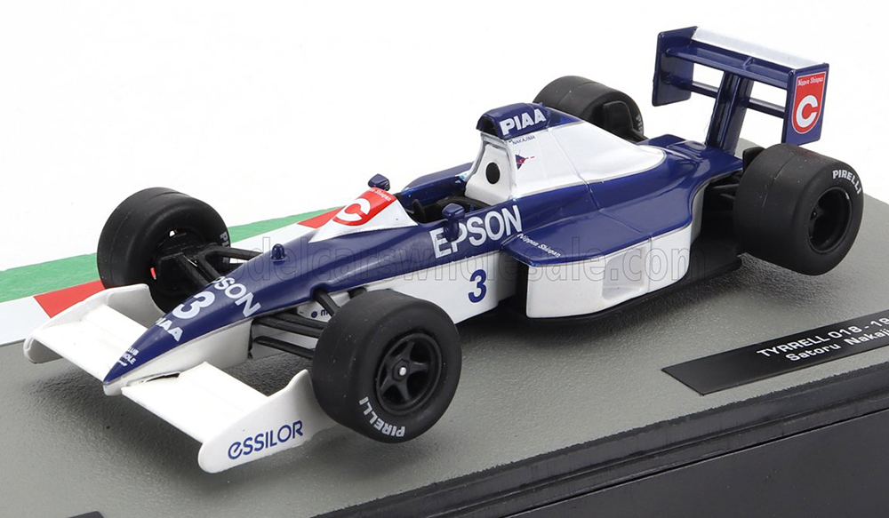 TYRRELL F1 018 FORD №3 SEASON 1990 SATORU NAKAJIMA, BLUE WHITE