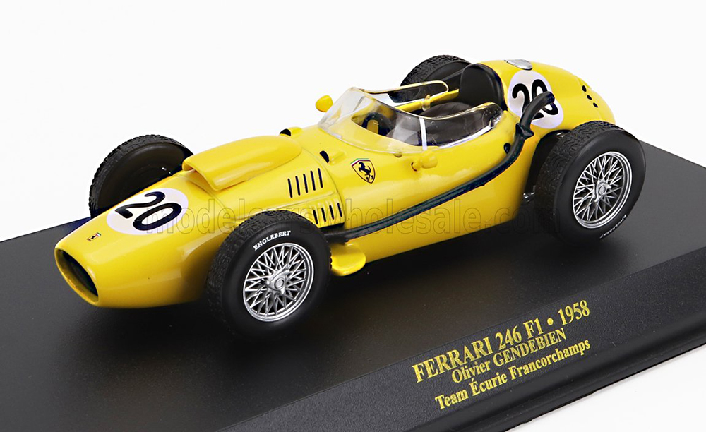 FERRARI F1 DINO 246 TEAM FRANCORCHAMPS №20 SEASON 1958 OLIVIER GENDEBIEN, YELLOW
