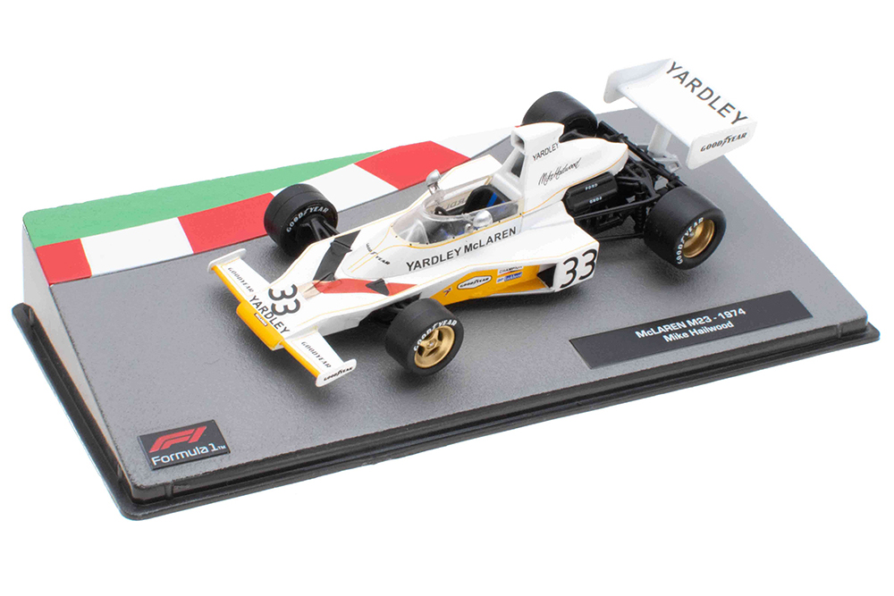 MCLAREN M23 #33 "YARDLEY TEAM MCLAREN" MIKE HAILWOOD 1974