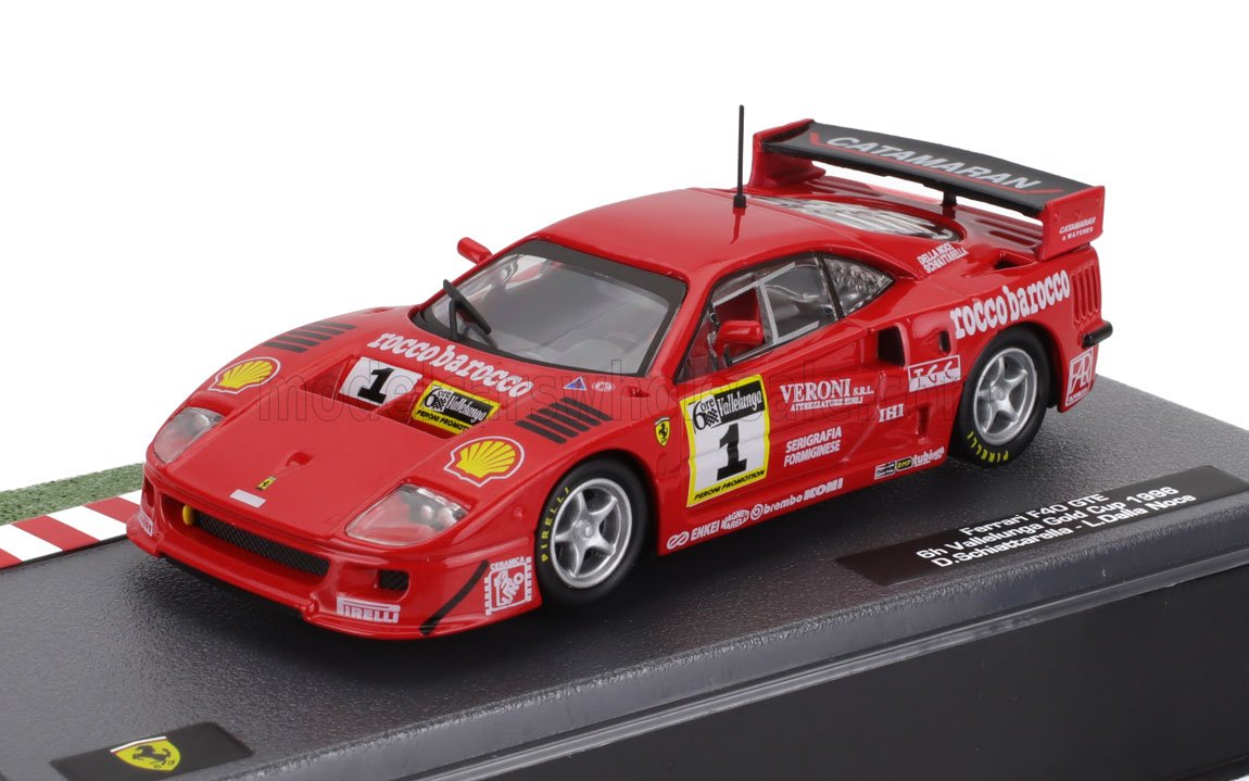 FERRARI F40 LM 3.5L TURBO V8 №1 WINNER 6H VALLELUNGA GOLD CUP 1996 DOMENICO MIMMO SCHIATTARELLA - LUCIANO DELLA NOCE, RED