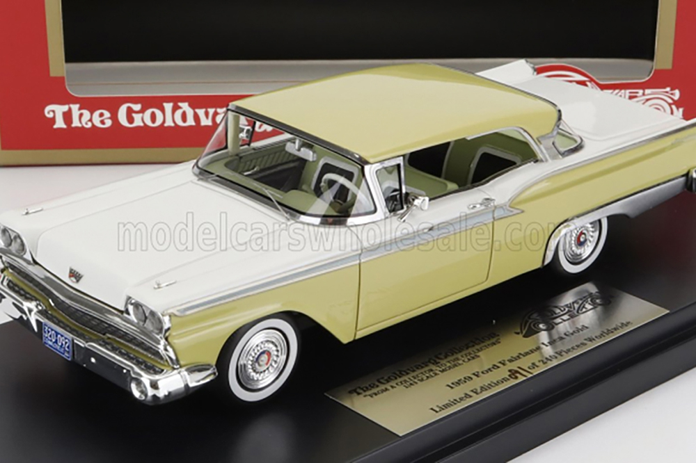 FORD FAIRLANE 1959, YELLOW / WHITE