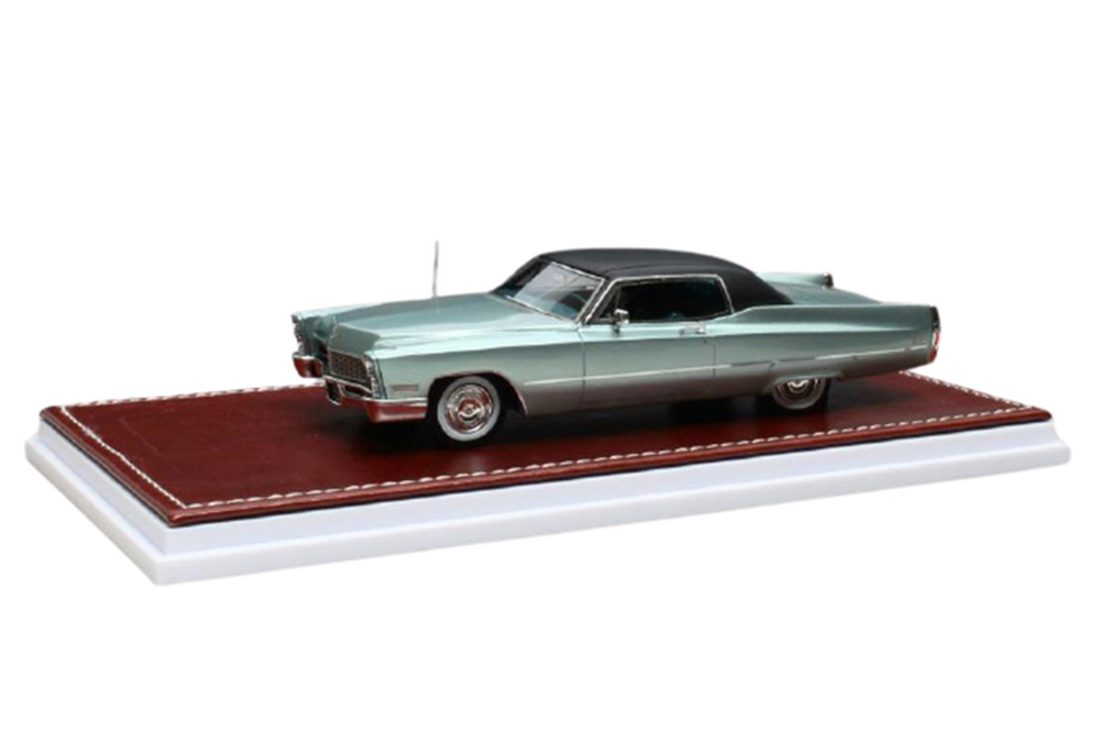 CADILLAC COUPE DE VILLE 1968 SILVERPINE GREEN IRIDESCENT/BLACK