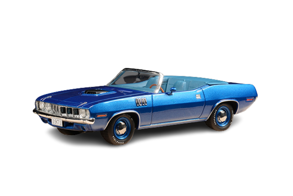 PLYMOUTH HEMI CUDA CONVERTIBLE (ОТКРЫТЫЙ) 1971 TURE BLUE METALLIC