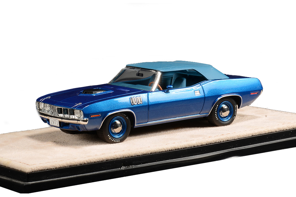 PLYMOUTH HEMI CUDA CONVERTIBLE (ЗАКРЫТЫЙ) 1971 TURE BLUE METALLIC