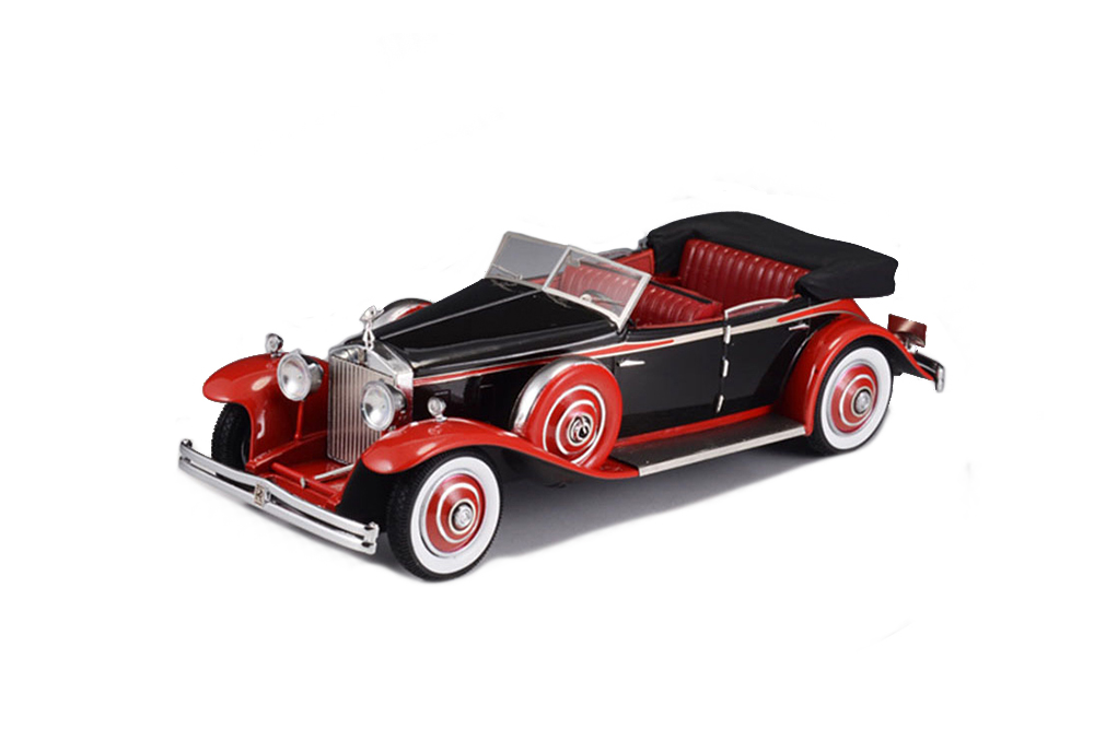 ROLLS-ROYCE PHANTOM II BREWSTER NEWMARKET PERMANENT SPORT SEDAN OPEN ROOF 1932 RED/BLACK