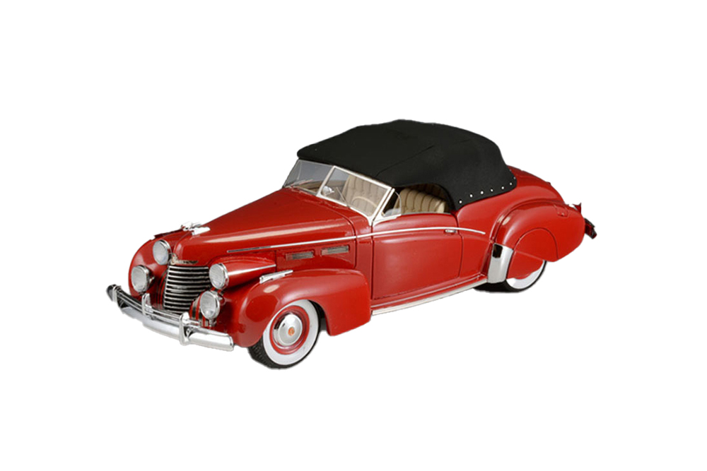 CADILLAC SERIES 62 VICTORIA CONVERTIBLE 1940 RED, CLOSED
