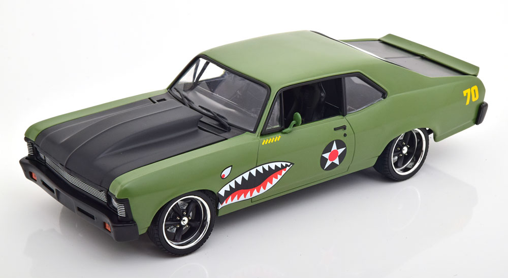 CHEVROLET NOVA 1970, OLIV-GRÜN/SCHWARZ