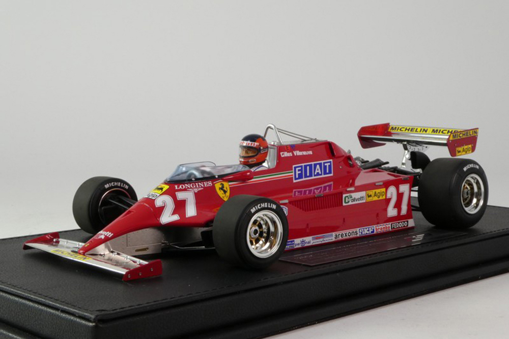 FERRARI 126CK WINNER MONACO GP (WITH PILOT FIGURE) 1981 G.VILLENEUVE - WITH SHOWCASE #27