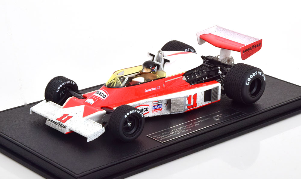 MCLAREN M23 GP JAPAN WORLD CHAMPION 1976 DIRTY VERSION / МАКЛАРЕН М23 ДЖЕЙМС ХАНТ ЧЕМПИОН МИРА (ВЕРСИЯ ПОСЛЕ ГОНКИ)
