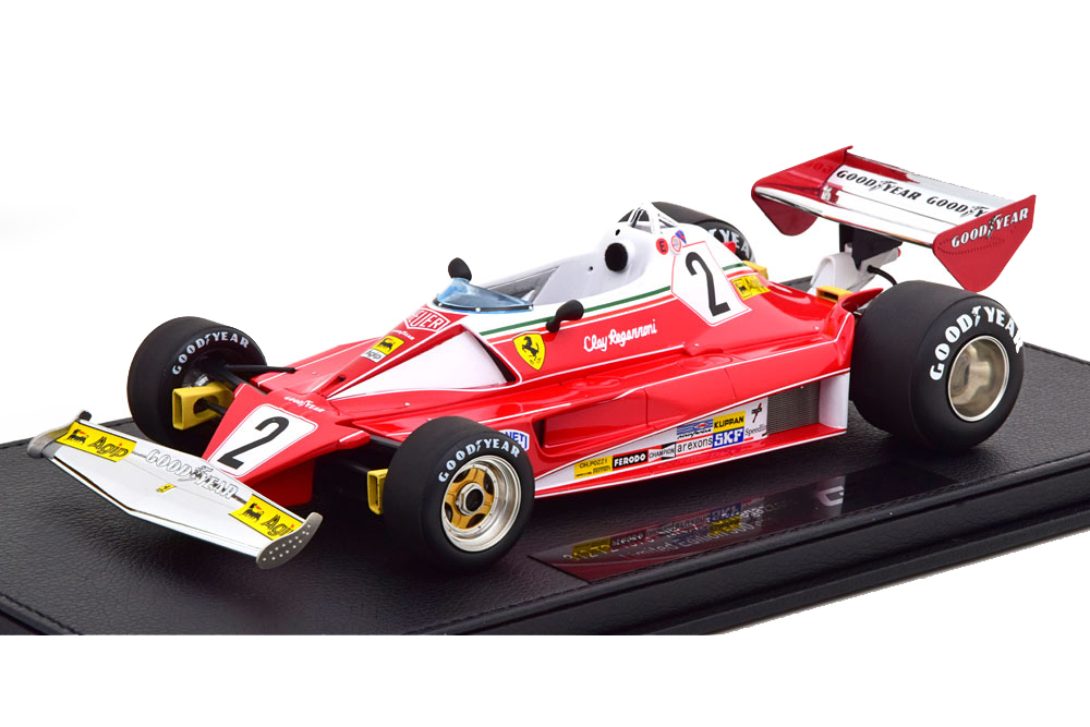 FERRARI 312 T2 MIT VITRINE 1976 REGAZZONI LIMITED EDITION 500 PCS.