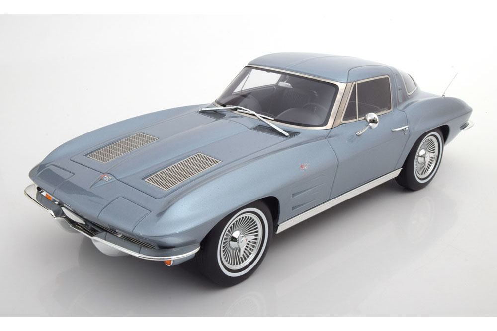 CHEVROLET CORVETTE C2 STINGRAY 1963 LIGHT BLUE METALLIC